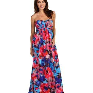 NWT Jessica Simpson Strapless Multicolor Gown Sz3X